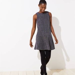 LOFT Black and Blue Mini Dress